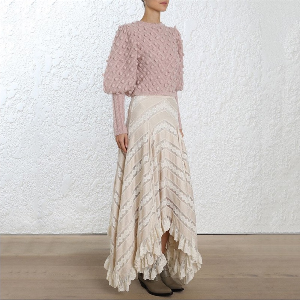 The Linetall Puff Sleeve Textured Sweater - Picture 3 of 7